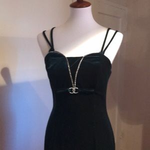 Dark green velvet gown small
